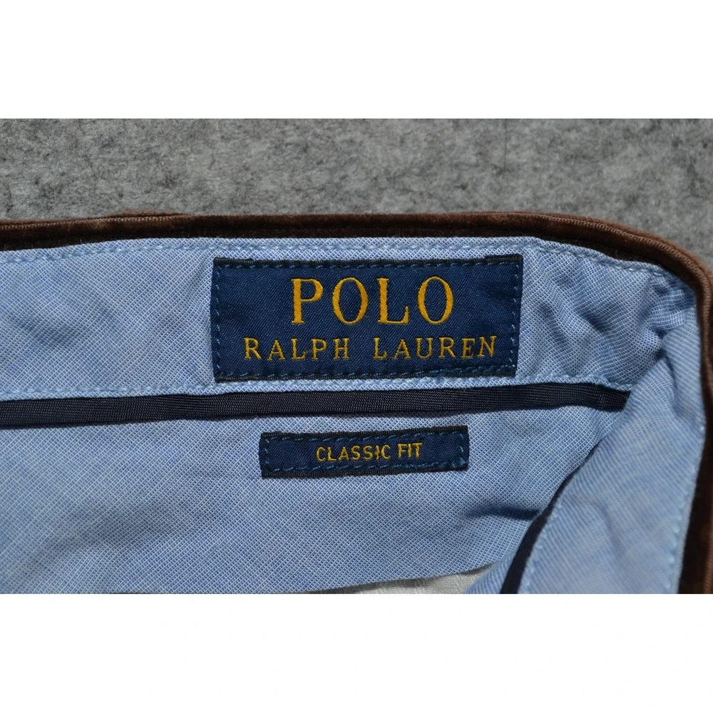 Polo‎ Ralph Lauren Corduroy Pants Mens 32x29 Brown Classic Fit Stretch Chinos
